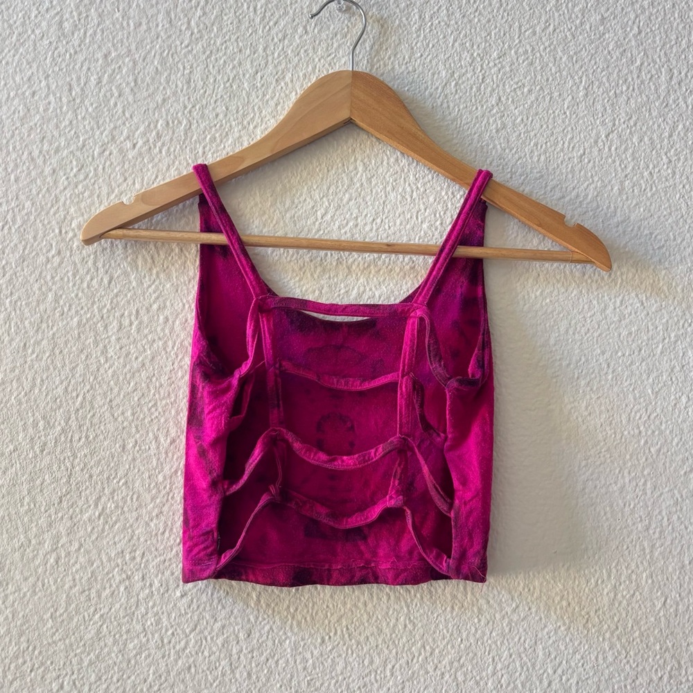 Tie Dye Cutout Festival Tank Top
